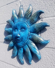 Load image into Gallery viewer, Swirl Southwest Sun Wall Art Sunburst  Celestial Sculpture Hand made 20&quot;
