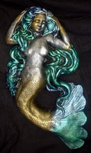 Load image into Gallery viewer, Large Mermaid Wall Plaque Home Sculpture Decor Multicolor
