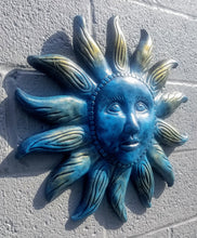 Load image into Gallery viewer, Swirl Southwest Sun Wall Art Sunburst  Celestial Sculpture Hand made 20&quot;
