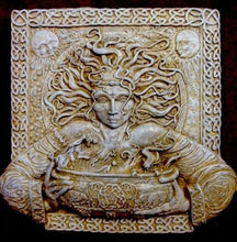 Load image into Gallery viewer, Rebirth Cerridwen Magical Potions Cauldron Hanging Wall Plaque Medusa
