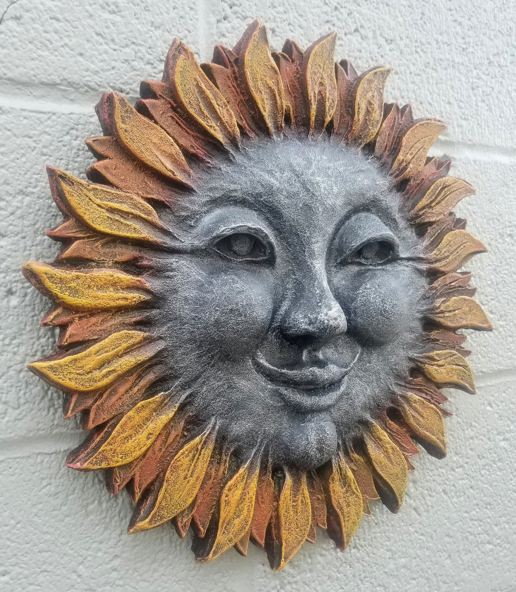 Smiling Sun Flower Wall Plaque Home Garden Decor Art 12006