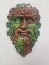 Load image into Gallery viewer, Green Man Wall Plaque Leaf Man
