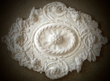 Load image into Gallery viewer, 32&quot; Victorian Queen Ann Reproduction Classical Plaster Ceiling Medallion
