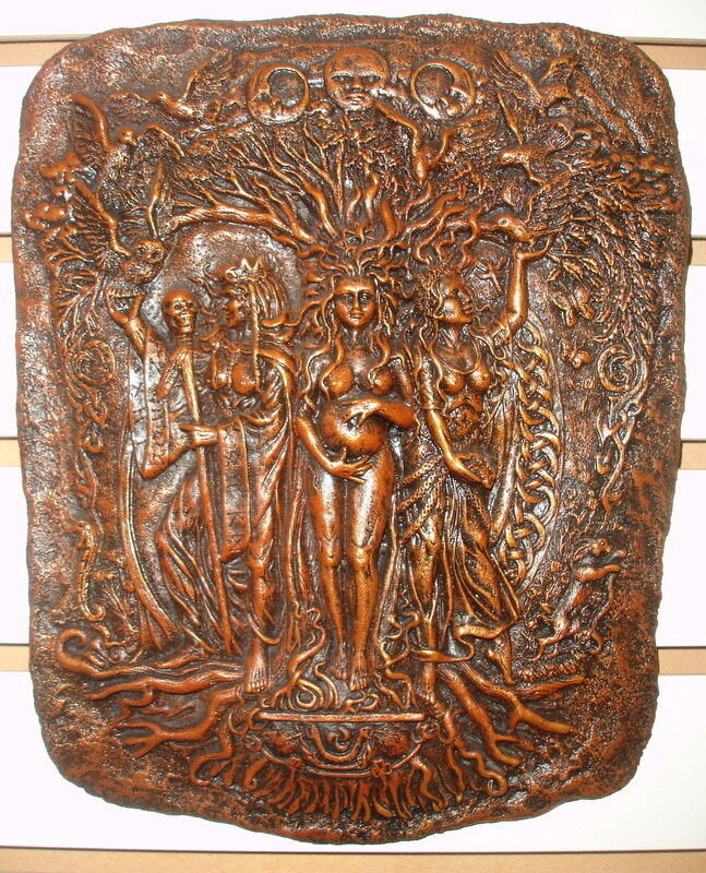 Maiden Mother Crone Triple Goddess Wall Relief