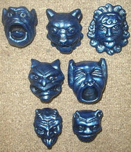 Load image into Gallery viewer, Gargoyle Weird Art Set 7 Hunky Punks Faces Mythical Wall Sculpture AOH Studio
