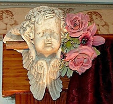 Load image into Gallery viewer, Winged Angel Cherub Sconce Classical Reproduction Eros
