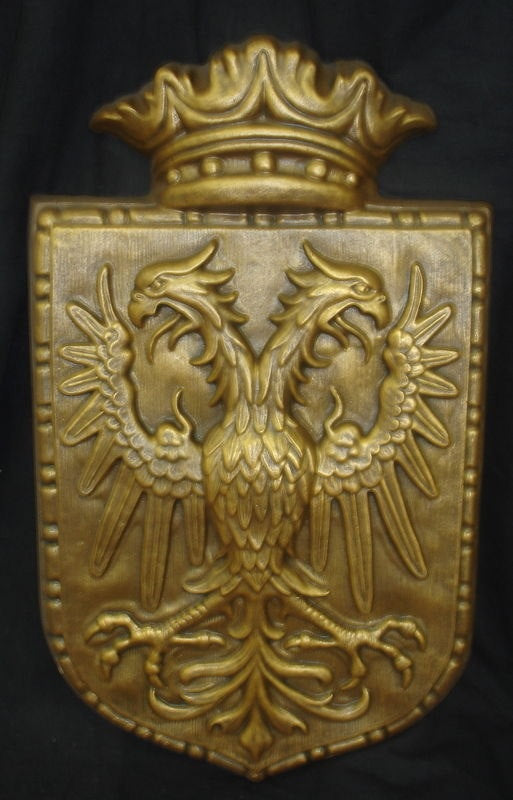 Double Headed Eagle Crest Shield Coat Arms Herald