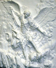Load image into Gallery viewer, LArge 3D Saint Michael Archangel Wall Sculpture Art Plaque
