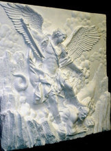 Load image into Gallery viewer, LArge 3D Saint Michael Archangel Wall Sculpture Art Plaque
