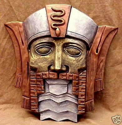 Aztec Mayan Mask Vintage Wall Plaque Decor