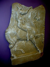 Load image into Gallery viewer, 17&quot; Greek Roman Soldier on Horse Wall Sculpture Plaque GRS-18064
