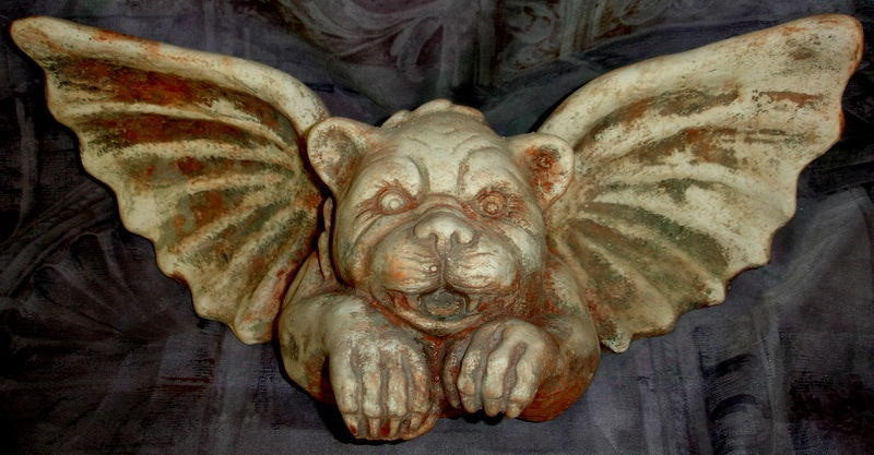 Mythical Chained Winged Gargoyle Wall Plaque Art