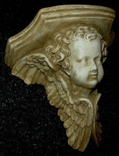 Load image into Gallery viewer, Antique Winged Angel Cherub Face Sconce # 22097
