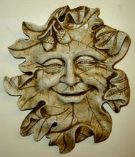 Load image into Gallery viewer, Acorn Leafman Face Mythical Wall Decor Greenman Sculpture NEW
