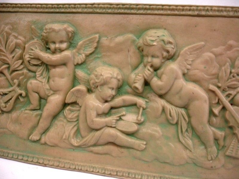 Eros Musical Cherub Cupid Greek Wall Sculpture Plaque Angels 17
