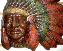 Load image into Gallery viewer, American Indian Native Style Chief Headdress Wall Plaque
