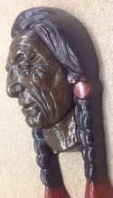 Load image into Gallery viewer, Native American Indian Chief Face Wall Plaque
