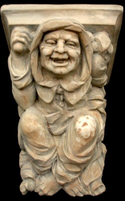 Old Monk Happy Dwarf Wall Sculpture